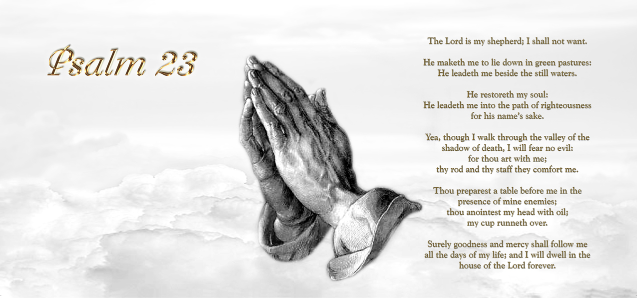 P 104 WT GD Psalm 23 White Gold